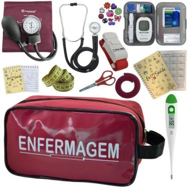Imagem de Kit Enfermagem Completo Top + Medidor Glicose  - PREMIUM, P.A. MED, IN