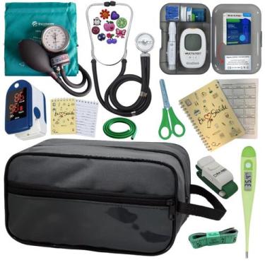 Imagem de Kit De Enfermagem Completo Medidor Glicose Aparelho Pressao - PREMIUM,