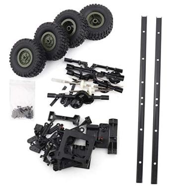 Imagem de Cuofyunl chassi de reboque de tanque de óleo para carro rc 1:16 wpl b24 b16 b36 b36kit caminhão militar peças de carro rc acessórios diy