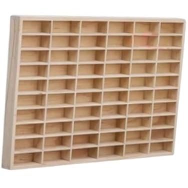 Imagem de EHJRE Vitrine para Miniaturas de Carros, Prateleira com 60 Compartimentos, Organizador para Presentes, Bonecas, Artesanato, Escritório, Sem Tampa