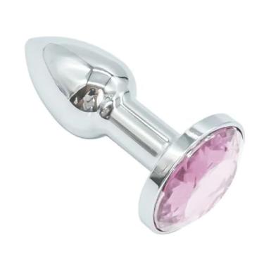 Imagem de Plug Anal Metal De Alumínio Fundido 5cm Acessório Íntimo De Luxo Estimulador Anal Térmico PL000A (ROSA)