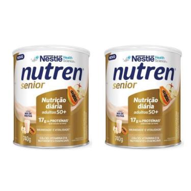 Imagem de Kit 2 Nutren Senior Complemento Alimentar Mix de Frutas 740g