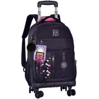 Imagem de Mochila de Carrinho Infantil Escolar Rebecca Bonbon RB Feminina Materi