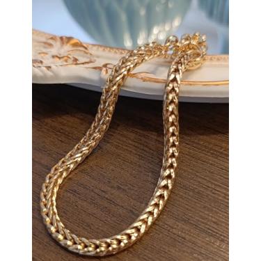 Imagem de Pulseira Trançada Banhada a Ouro 18K com Fecho Boia Ajustável, Dourado, Liga Metálica, 20cm, Feminino