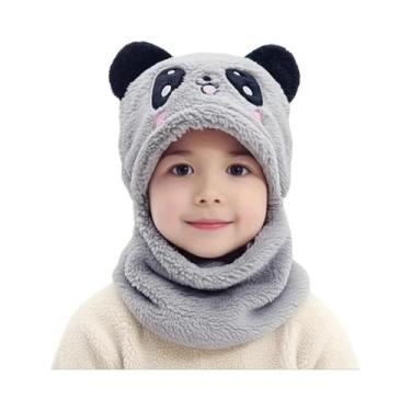 Imagem de Gorro E Cachecol De Inverno Para Meninas E Meninos, Acolchoado Com Est