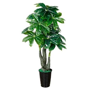 Imagem de SLGGPJBU Plantas falsas planta artificial árvore artificial simulação planta vaso árvore artificial planta verde sala de estar decoração árvore falsa plantas artificiais interior exterior, A-150 cm