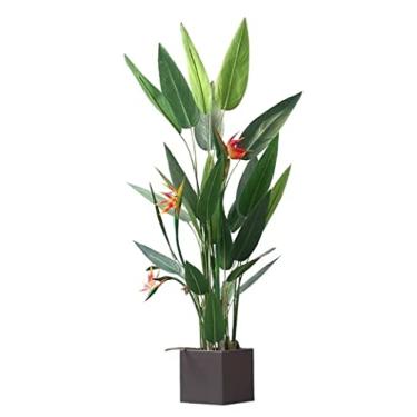 Imagem de Plantas falsas, árvore artificial, árvore artificial de 1,5 m, planta artificial em vaso para casa, escritório, jardim, decoração moderna, presente de inauguração de casa, plantas artificiais para