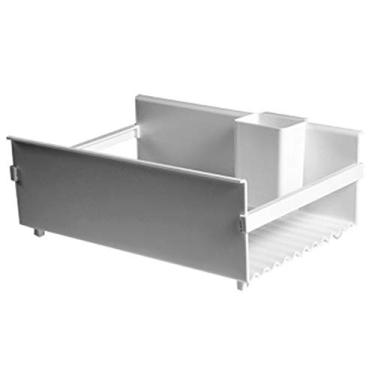 Imagem de Rack de drenagem de pia de cozinha, bandeja de escorredor de louça, pano de esponja, suporte de caixa de armazenamento de sabonete, escorredor de pia