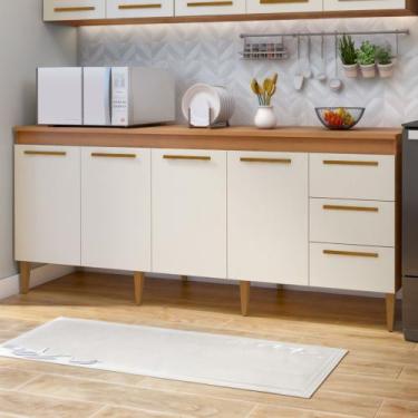 Imagem de Balcão Atenas 4 Portas e 3 Gavetas - Kaiki Móveis