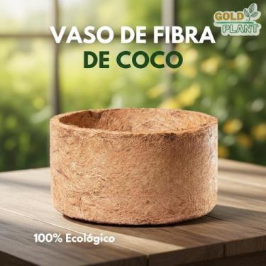 Imagem de Vaso de Fibra de Coco ecologico tipo xaxim N1 13cm Gold Plant