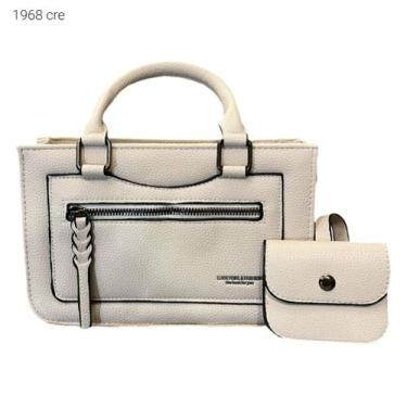 Imagem de Bolsa Feminina de Mão e Transversal com Divisões Kit 2 pçs com Porta M