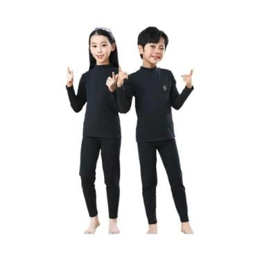 Imagem de Conjunto De Pijamas Térmicos Para Crianças Menino Menina Outono Invern