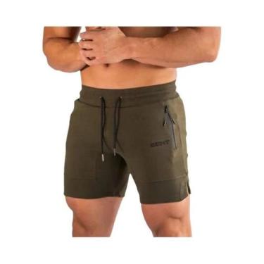 Imagem de Shorts De Corrida Masculinos Com Bolso De Zíper Em Tecido Mesh Para Ve