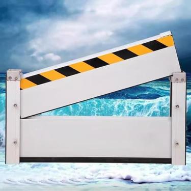 Imagem de Portão de barreira de controle de inundação de alumínio - defletor ajustável de 80-160 cm para portas de pátio, armazéns, calçadas e garagens - escudo de água reutilizável para proteção eficaz contra