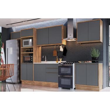 Imagem de Cozinha Modulada Herval 7 Peças Versalis C7P167 Freijo/Grafite