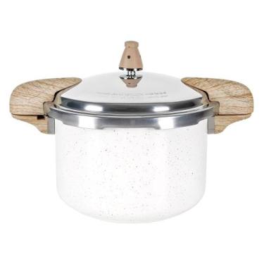 Imagem de Panela De Pressão Brinox Vanilla 5,4L Indução Ceramic Life Creme Reves