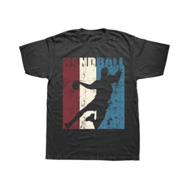 Imagem de Camiseta Masculina Com Estampa Gráfica De Jogador De Handebol, Algodão