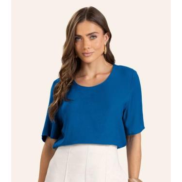 Imagem de Blusa Viscose Double Feminina Endless Azul, G, Azul