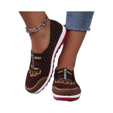 Imagem de Tênis Casuais Femininos De Verão Em Malha Respirável, Sapatos Vulcaniz