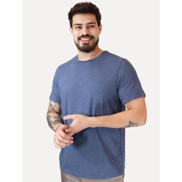 Imagem de Camiseta Dudalina Masculina Regular Azul Escuro Mescla-Masculino