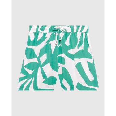 Imagem de Shorts Feminino Plus Size Estampado Com Cadarço Em Viscose-Feminino