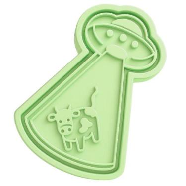 Imagem de Cortador Biscoito Molde Forma ALIEN NAVE ESPACIAL ABDUÇÃO ALIENIGENA M