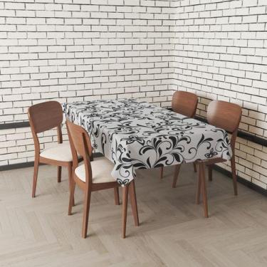 Imagem de Toalha Mesa Térmica Impermeável Pvc Arabesco Pt Por Metro - Idealiza