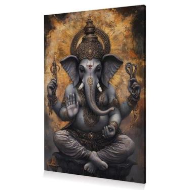 Imagem de Quadro Decoração Deus Ganesha Hindu Sabedoria Canvas 60x40 - DC Expres