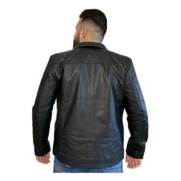 Imagem de Jaqueta Javali Couro Legítimo Masculina Linha Premium, Preto, G