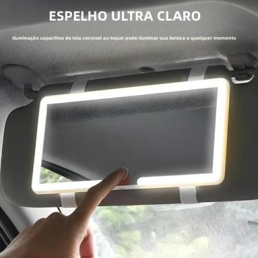 Imagem de Espelho De Maquiagem LED Recarregável Para Carro, Universal, Para Meni