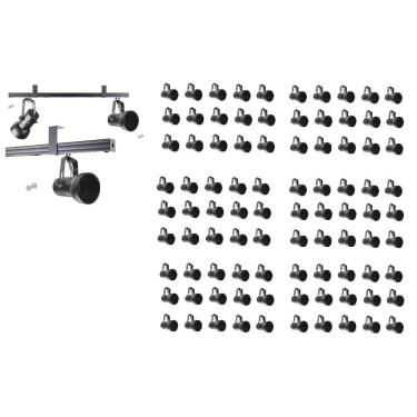 Imagem de Kit 90 Spot Trilho Perfilado Eletro calha Par20 Bulbo OL7