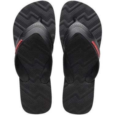 Imagem de Chinelo Havaianas Masculino TRACK Waves 45/46 Preto