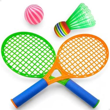 Imagem de Raquete Colorida Infantil Com Bolinhas - Rick Imports