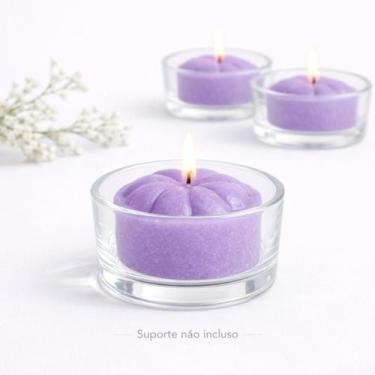 Imagem de Vela Lilás Rechaud  Uso Espiritual, Decoração e Aromatizadores - Estre