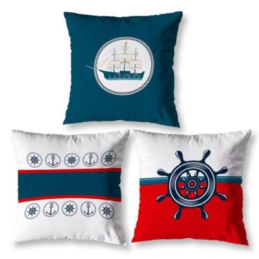 Imagem de Kit 3 Capa de Almofada Estampadas Infantil 40cm x 40cm Zíper invisível