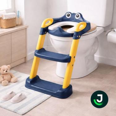 Imagem de Troninho Infantil Redutor de Assento com Escada Dobrável Antiderrapant