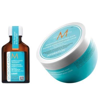 Imagem de Kit Moroccanoil Óleo de Argan Tratamento LIGHT 25ml +  Máscara de Hidratação suave 250ml