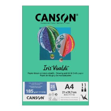 Imagem de Papel Canson A4 Iris Vivaldi 185g 25Fls - Escolha a Cor, Verde Menta