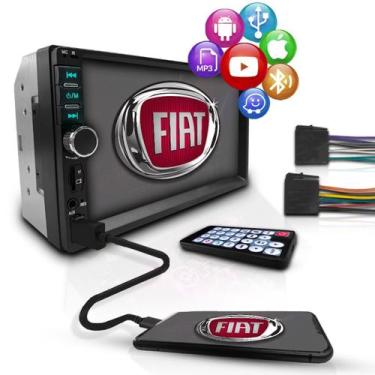 Imagem de Central Multimídia Universal 2 Din Mp5 Bt Espelhamento Fiat - First Op