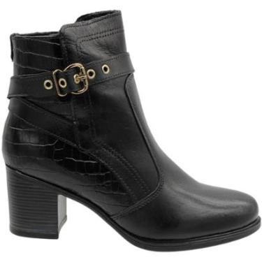 Imagem de Bota Ankle Boot Pegada Strech Croco Felpuda Feminina-Feminino