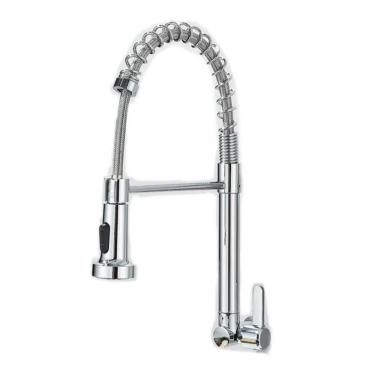 Imagem de Torneira de Cozinha Gourmet Alça Única para Bancada Cromado Triplo com Extensor de Spra...