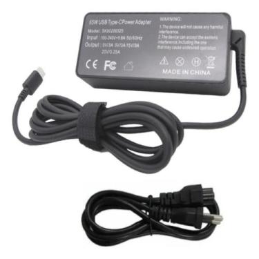 Imagem de Carregador compativel com Lenovo 65w Tipo C Usb-c Adlx65ylc3a Thinkpad