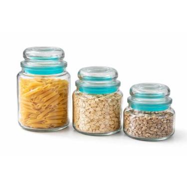 Imagem de Conjunto 3 Potes Heméticos de Vidro - Sortida - IDEAL