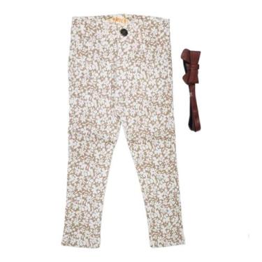Imagem de Calça Floral Infantil Menina  - KIKI&MILY, Bege, 2