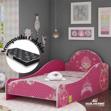 Imagem de Cama infantil Rosa Princesa Gelius MDF