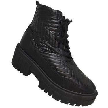 Imagem de Coturno Feminino Adulto Piccadilly 329005, Preto, 37