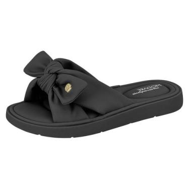 Imagem de Chinelo Feminino Slide Rasteiro Laço Conforto Casual Modare, Preto, 36