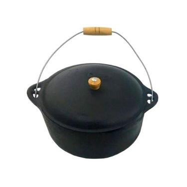 Imagem de Panela Ferro Fundido N24 Caldeirão Antigo 4,2 L 31,5x16cm - Rig Fundid