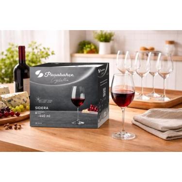 Imagem de Conjunto 6 Taças de Cristal Vinho Água Drinks 440ml Resistentes Premiu