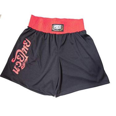 Imagem de Punch Silk Shorts Muay Thai, Unissex, Preto/Vermelho, P